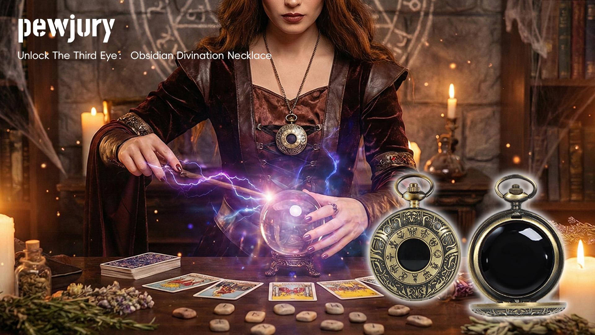 ノベルティ　JOSE MOON MIRROR　BLACK　未開封 Amazon.com: pewjury Obsidian Mirror Scrying Mirror Pendant