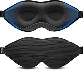OnaEz Seitliche Schlafmaske für Männer und Frauen, Modified 3D Mesh Schlafmaske, Atmungsaktive Komfort-Augenmaske, 13mm Augenhöhlen, Nasenpads, 100% lichtblockierende Schlafbrille,für Reisen und Yoga