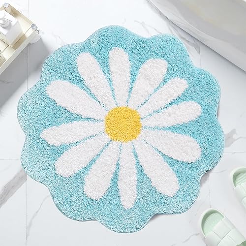 Miniatura 1 de Bonita alfombra de baño, tapete antideslizante de absorción de agua, suave y lavable a máquina, para dormitorio, cocina, baño, inodoro, 25.6 x 25.6