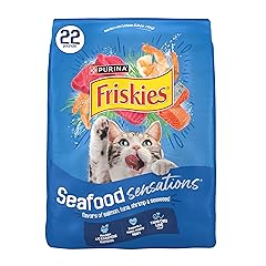 Purina Friskies Dry Cat Food Seafood Sensations With Salmon, Tuna, and Shrimp Flavors - 22 lb. Bag