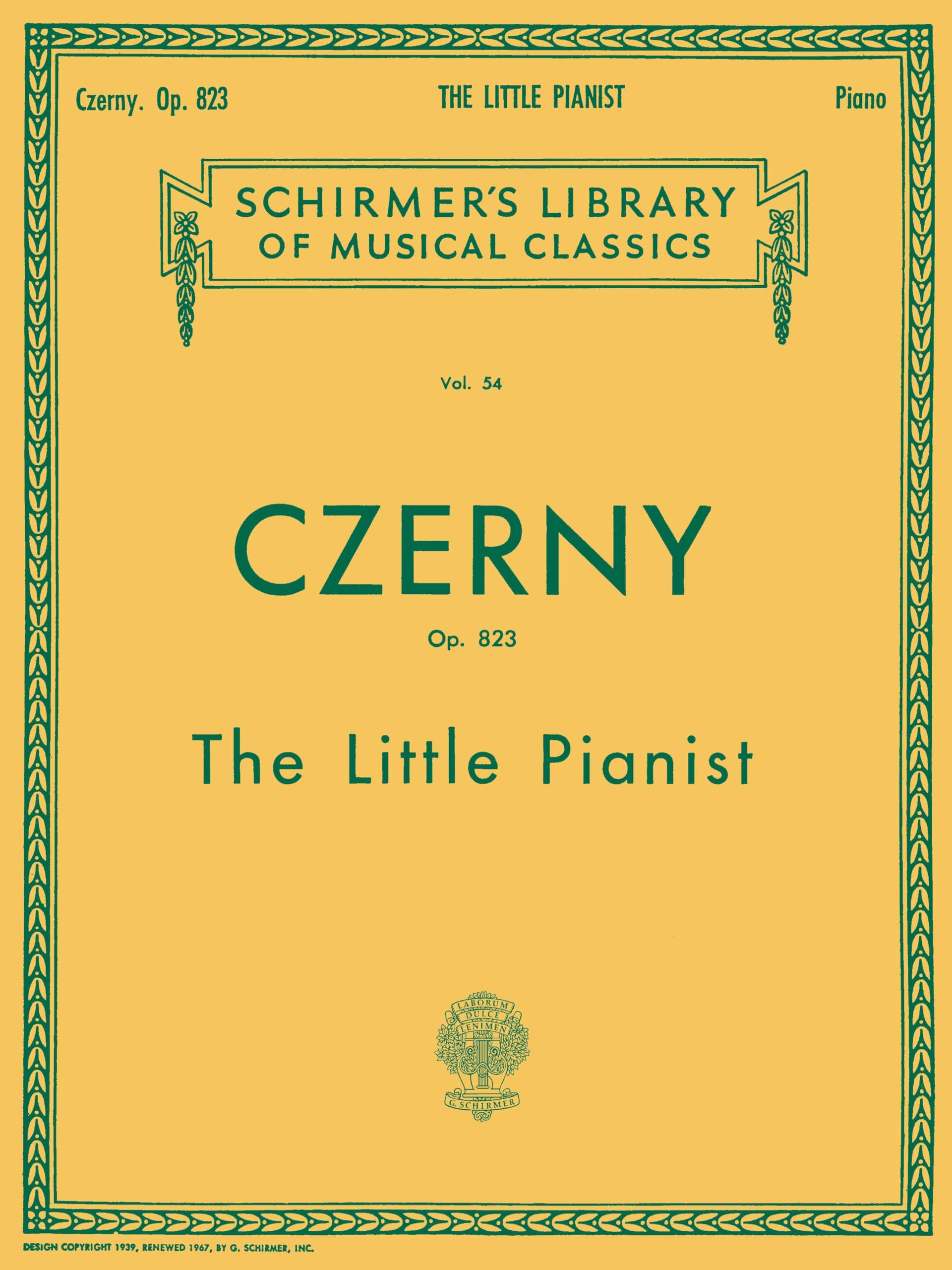 Carl Czerny The Little Pianist (Complete) Op. 823 Pf (Schirmer's Library of Musical Classics): Schirmer Library of Classics Volume 54 Piano Solo