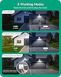 EDISHINE 180° Motion Sensor, Adjustable Time/Range to 60FT, 3 Modes, White | Replacement PIR Montion Sensor, Adjustable Sensor Neck & Delay Time, Compatible with Security Floodlights, UL Listed