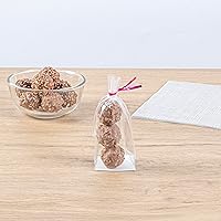 Vista 2 de Restaurantware Bag Tek - Bolsas al por menor de 2 x 1.5 x 5 pulgadas, 100 bolsas duraderas para dulces - Bolsas BOPP transparentes desechables