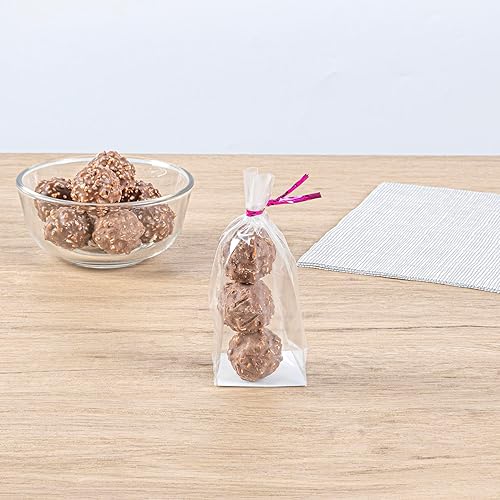 Miniatura 2 de Bag Tek - Restaurantware - Bolsas de celofán transparente sellables con calor con inserto de papel - Caja de 100 bolsas de 2 x 1.5 x 5 pulgadas