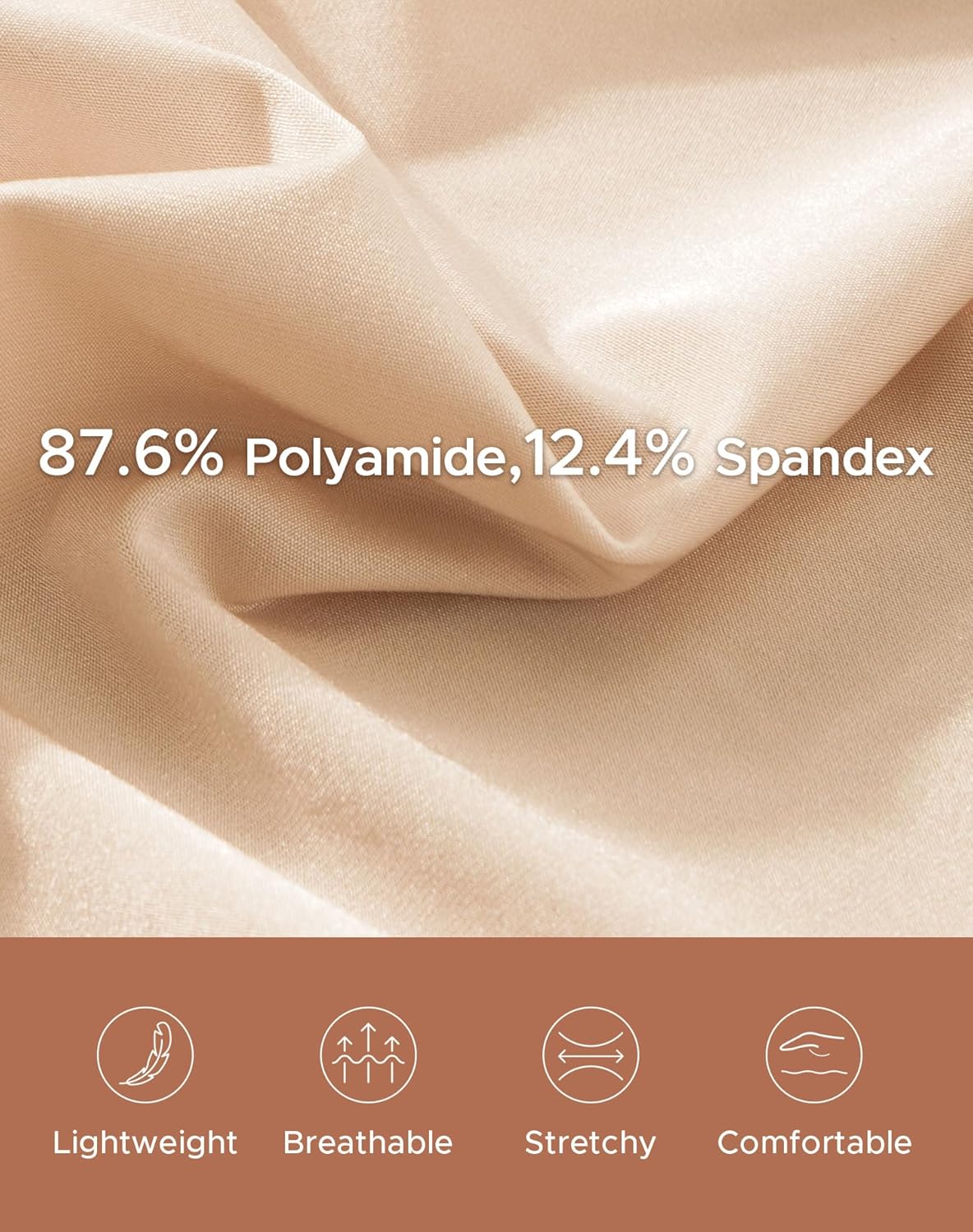 INNERSY Women's High Waisted Lace Nylon Underwear Soft Full Coverage Brief Panties 4 Pack - Image 6