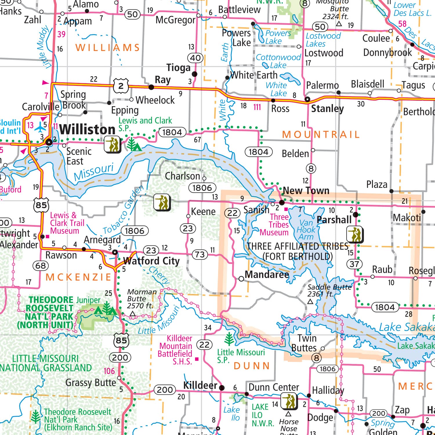 Rand McNally Easy to Fold: North Dakota, South Dakota Laminated Map - Image 5