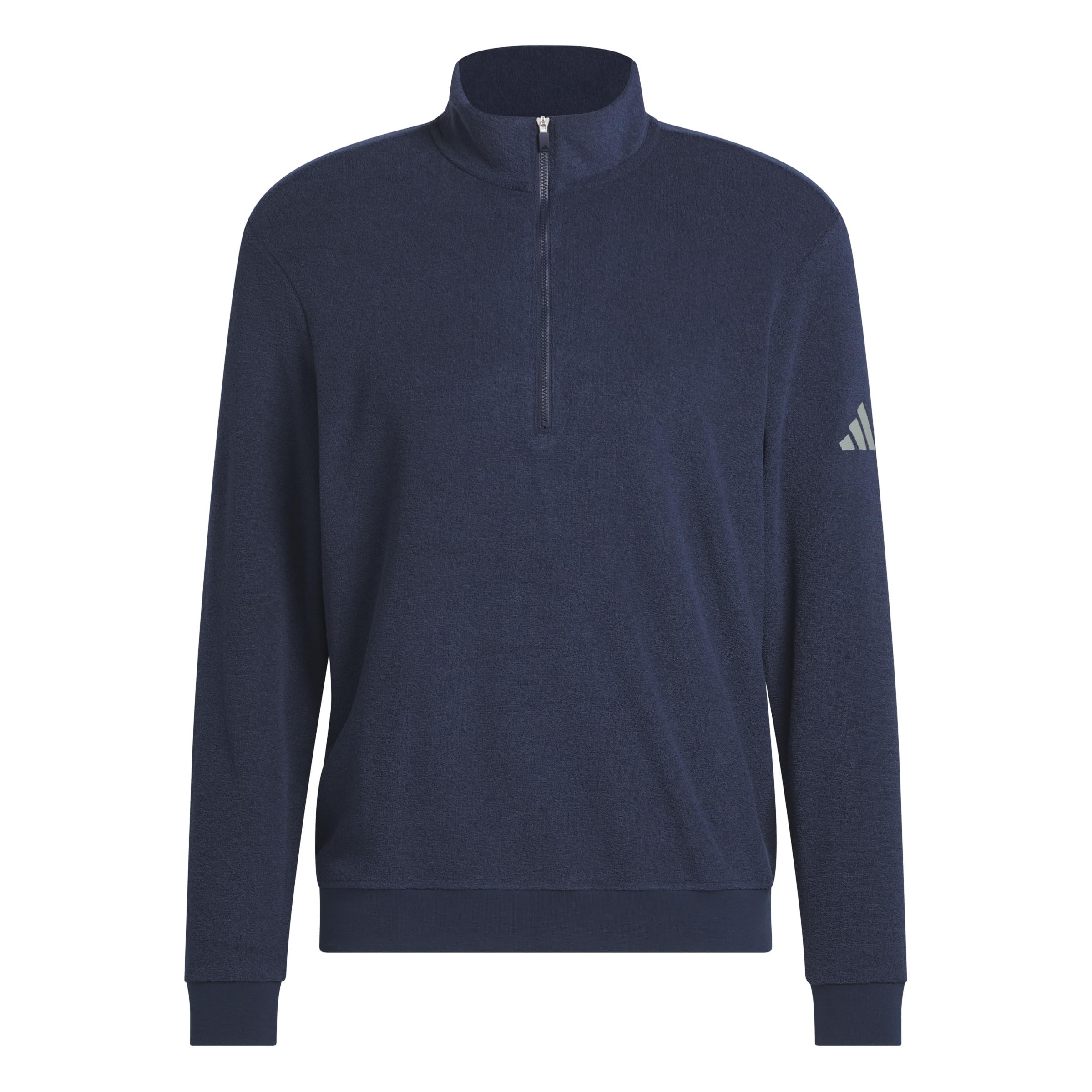 adidas Men's MENS ULTIMATE365 TERRY CLOTH QUARTER ZIP PULLOVER, collegiate navy, XS