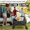 Foldable Market Trolley, 150 kg Carrying Capacity, Sturdy Steel Body, Thick Wheels with Brake System, Waterproof Design, 360 Degree Maneuver, Wagon Carrying Trolley For Camping, Beach, Market