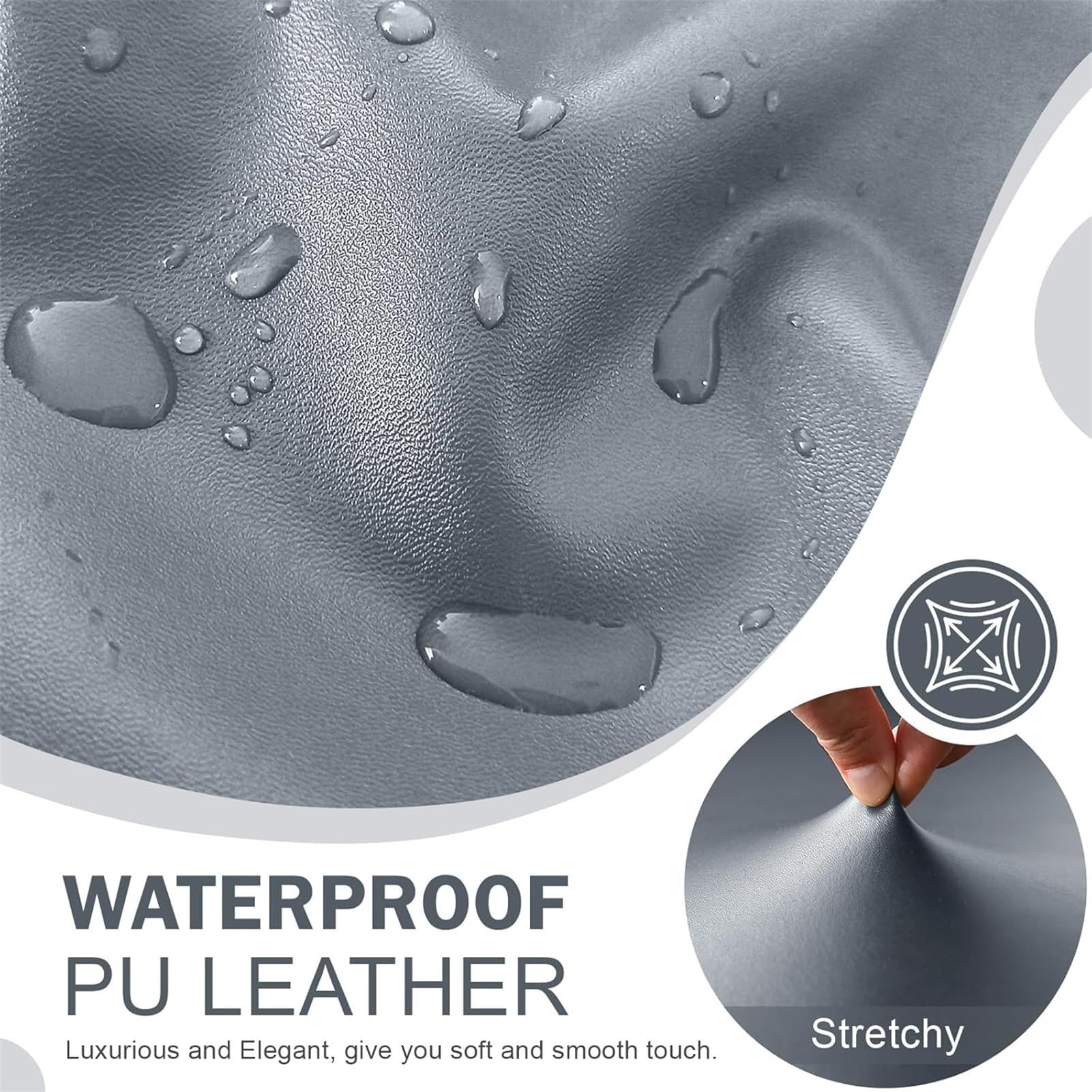 Copridivano Relax Reclinabile in Ecopelle PU, Elasticizzato Impermeabile - Copripoltrona 1 Posto con Tasche, Fodera Poltrona Relax Lavabile Rimovibile