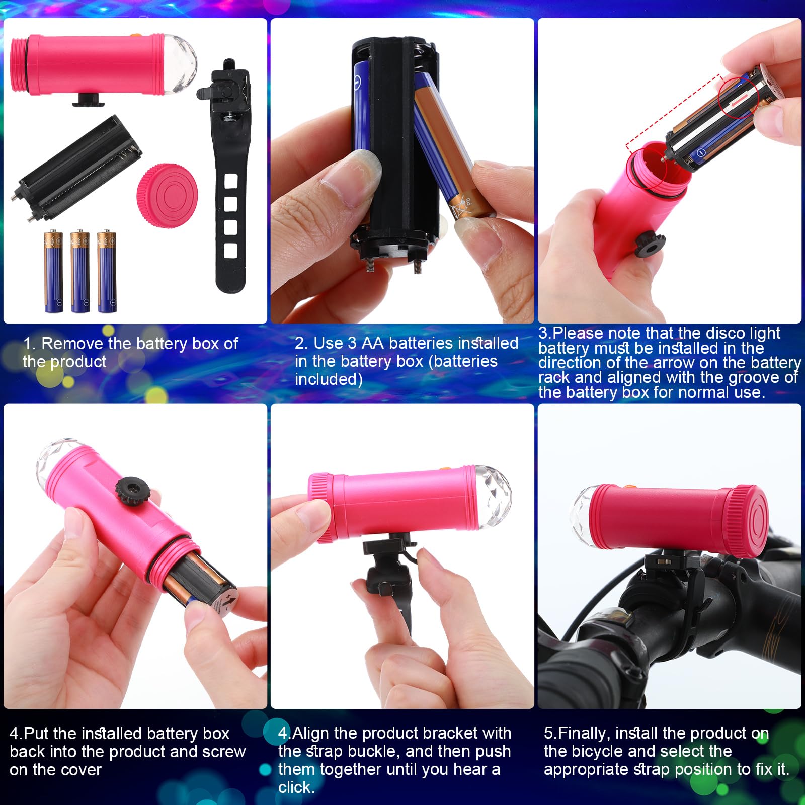 Disco Bike Light - LED Party Light for Cycling -4 Disco Bike Light - LED Party Light for Cycling -4