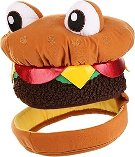 Soft Cheeseburger Jawesome Hat - Fun Burger-Themed Hat with Adjustable Fit