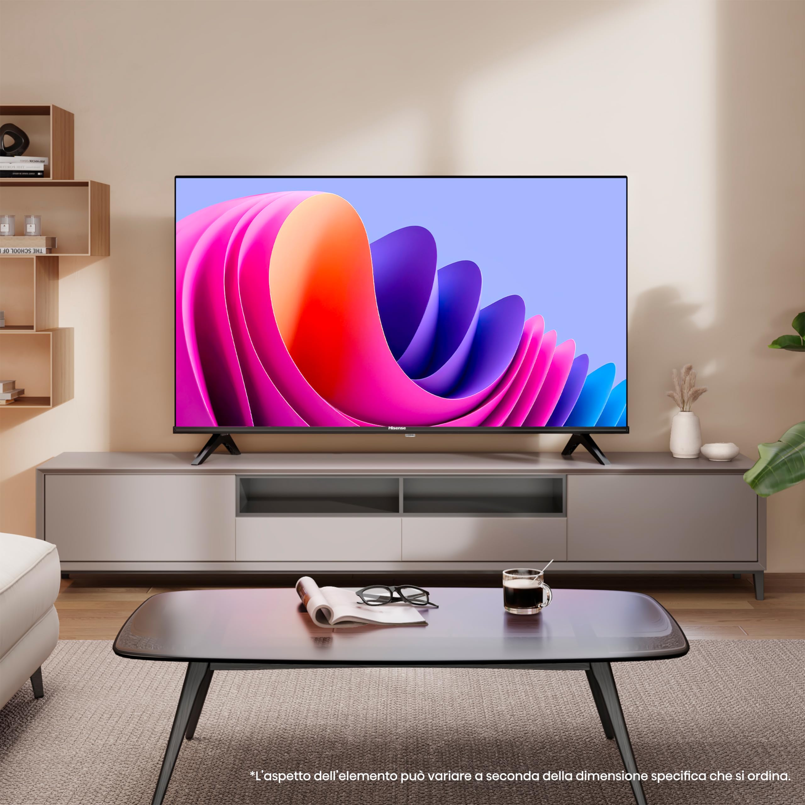 Hisense TV 32" HD Ready 32A4N, Smart TV VIDAA U7, Game Mode, Works with Alexa, Tuner DVB-T2/S2 HEVC 10, lativù, 32'', 2024 LED