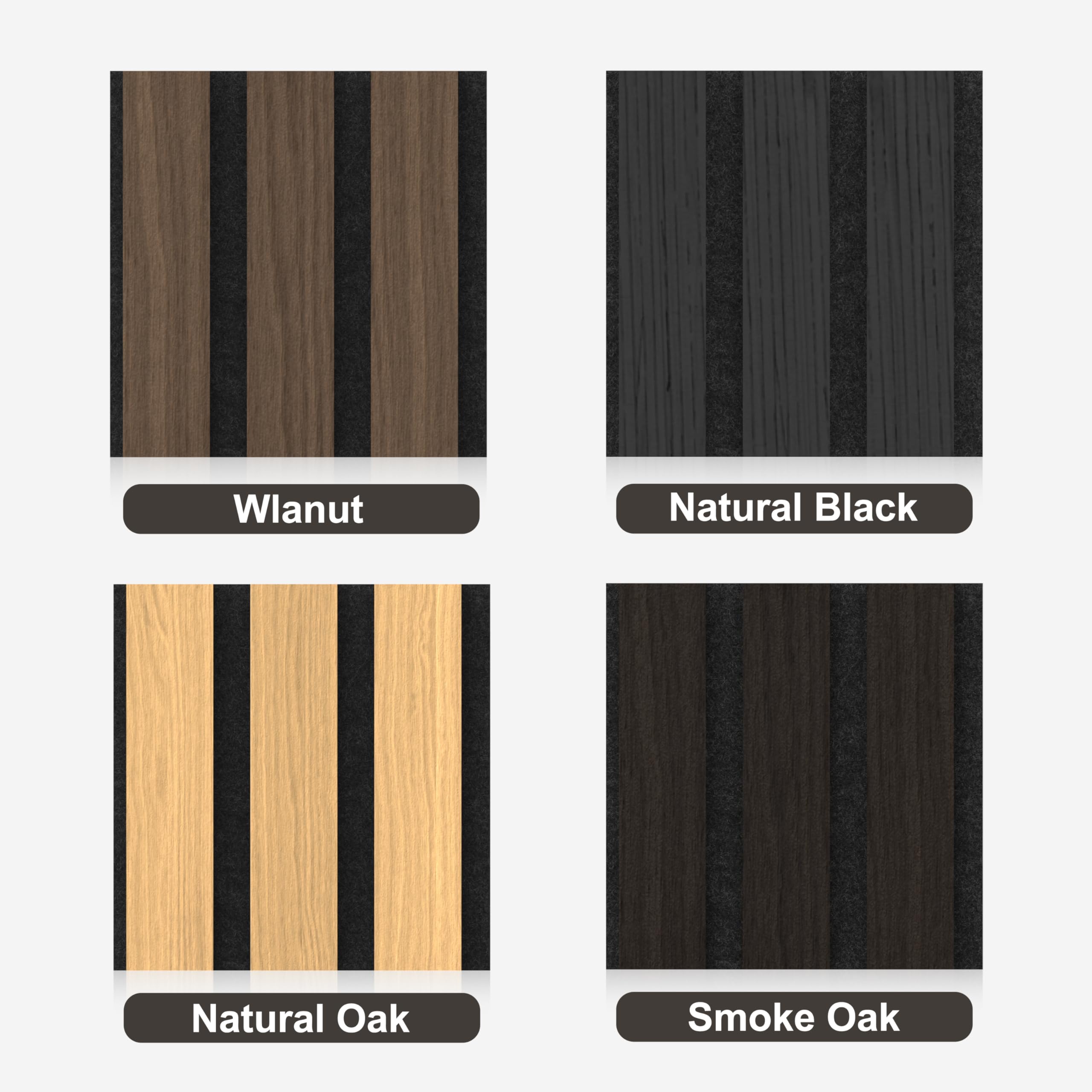 Snapklik.com : Acoustic Wood Wall Panels, 4-Pack 4.9" X 3.9" Soundproof ...