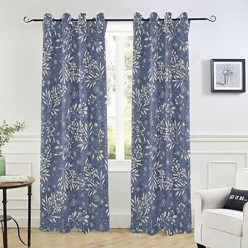 Cortinas opacas con texto en inglés Happy New Year de 84 pulgadas, cubierta de ventana negra para dormitorio, sala de estar, cortinas divisorias