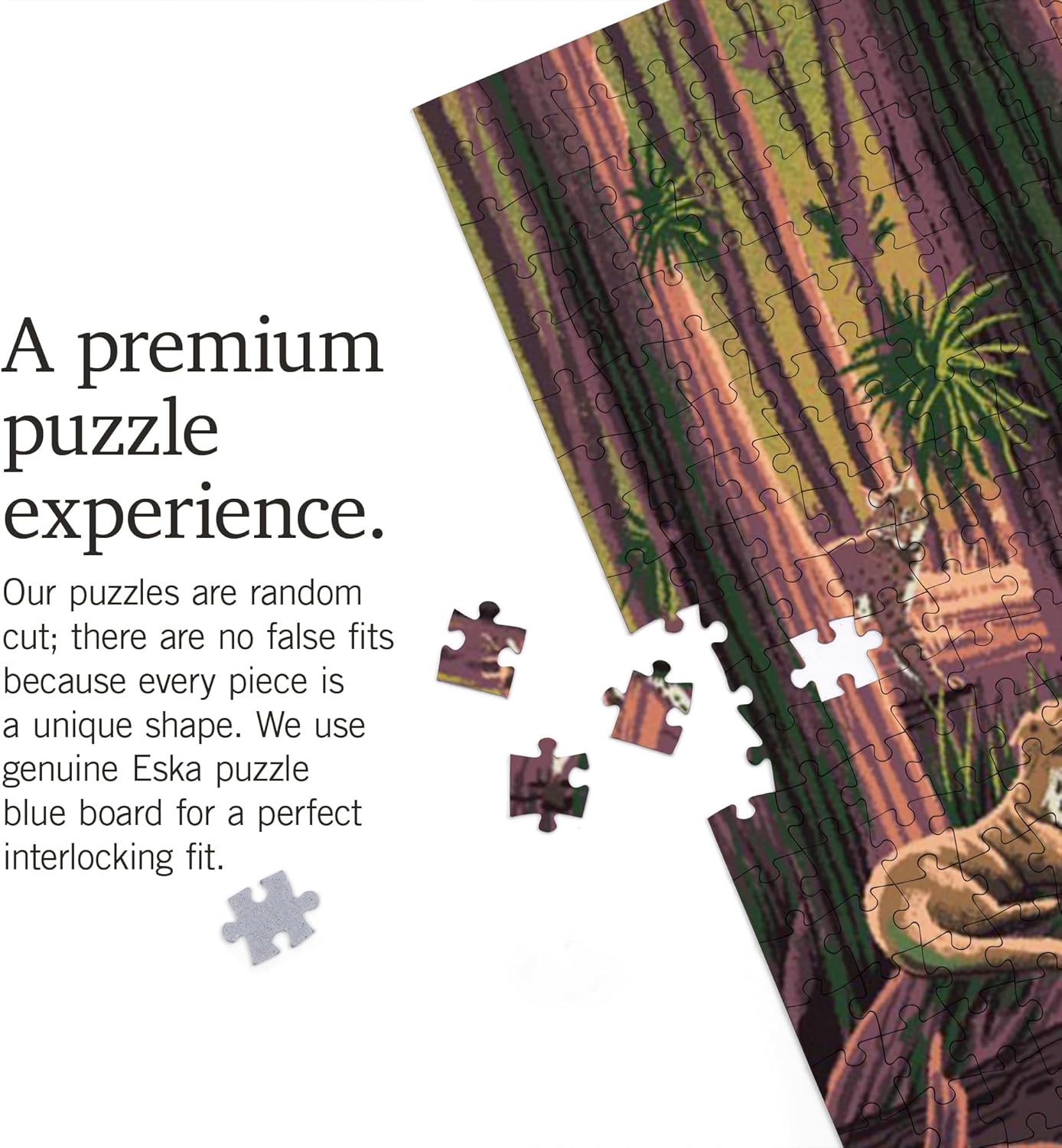 "Lantern Press Wildlife Utopia, Marshlands, 1000 Piece Jigsaw Puzzle for Adults, Made in USA with Reference Poster"