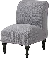 Vista 18 de MIFXIN Funda elástica para silla sin brazos, funda protectora de muebles extraíble y lavable para sala de estar, dormitorio, hotel (jacquard beige)