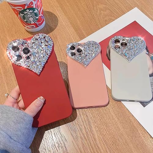 Miniatura 5 de Funda para iPhone 13 Pro Max, funda de lujo 3D con diamantes de imitación de diamantes de imitación para mujeres y niñas, bonita funda con gemas de