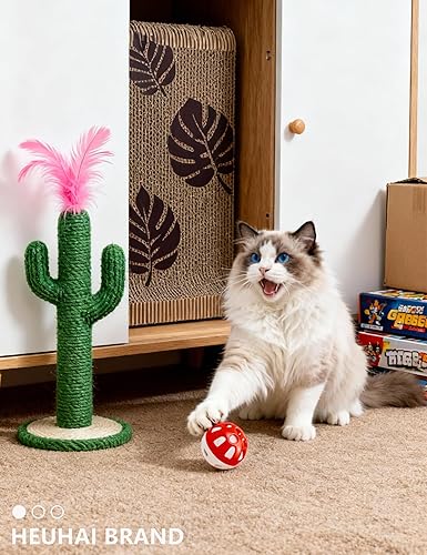 Miniatura 4 de Paquete de 6 juguetes para gatos, resistente e interactivo, suave entretenimiento para mascotas (1.5 pulgadas, juego básico de juguetes para gatos)