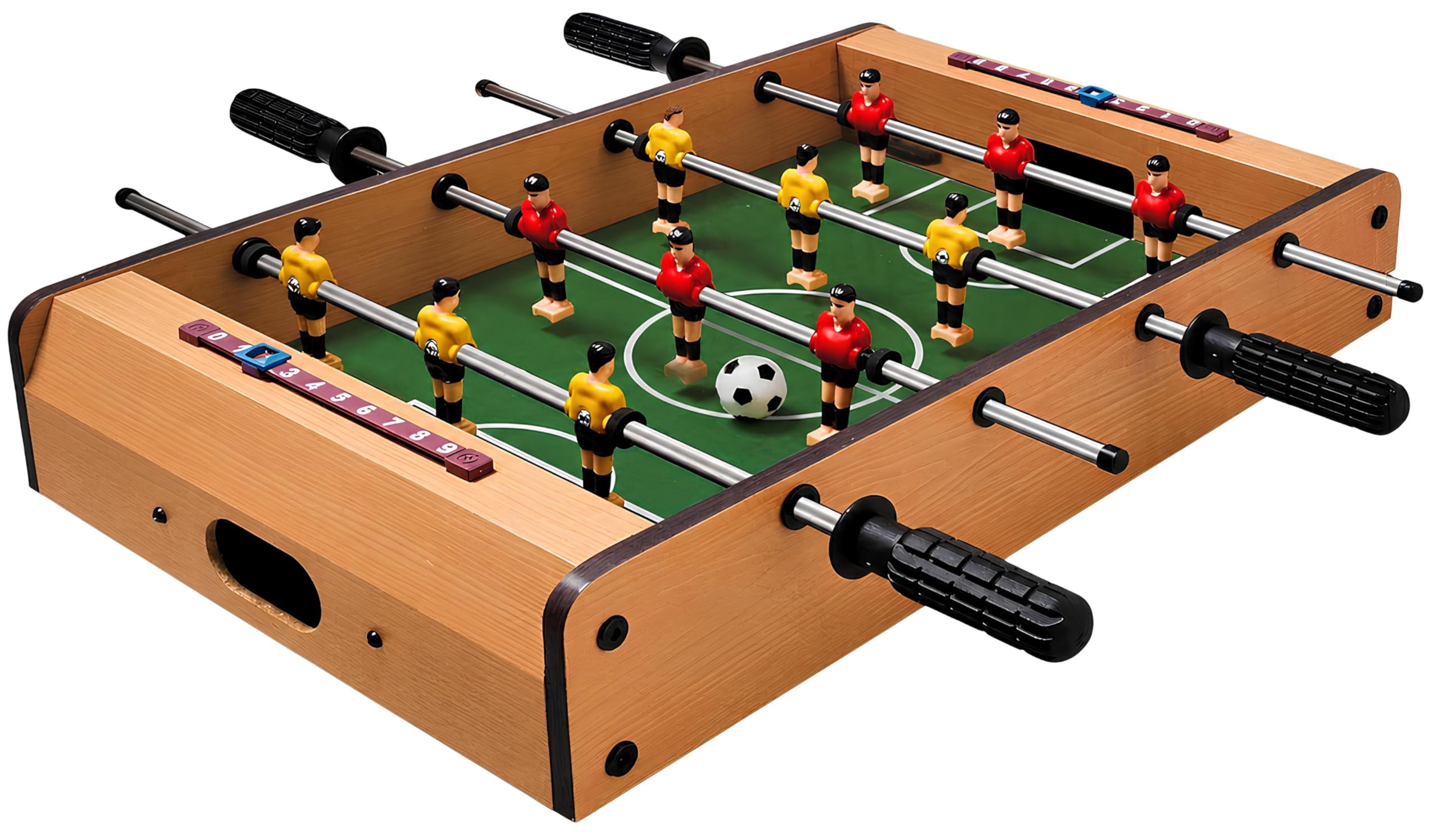 Calcetto Biliardino Calciobalilla in Legno da Tavolo cm 48,5x30x5 Calcio Balilla da Tavolo in Legno con Segnapunti Gioco Calcetto Biliardino Calcio Balilla per Bambini e Adulti Calcetti Gioco in Legna