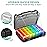 Pill Organizer 3 Times a Day, Fullicon Large Weekly Pill Case 7 Day, Daily Pill Box with 21 Compartments, Pill Dispenser Supplement Holder for Pills/Vitamin/Fish Oil - Multi-Colored
