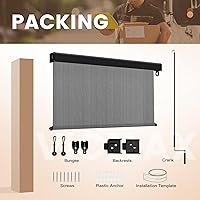 Vista 6 de VICLLAX - Persiana enrollable de alta calidad para exteriores, persianas sin cordón para patio con cenefa de aluminio y protección solar del 95%