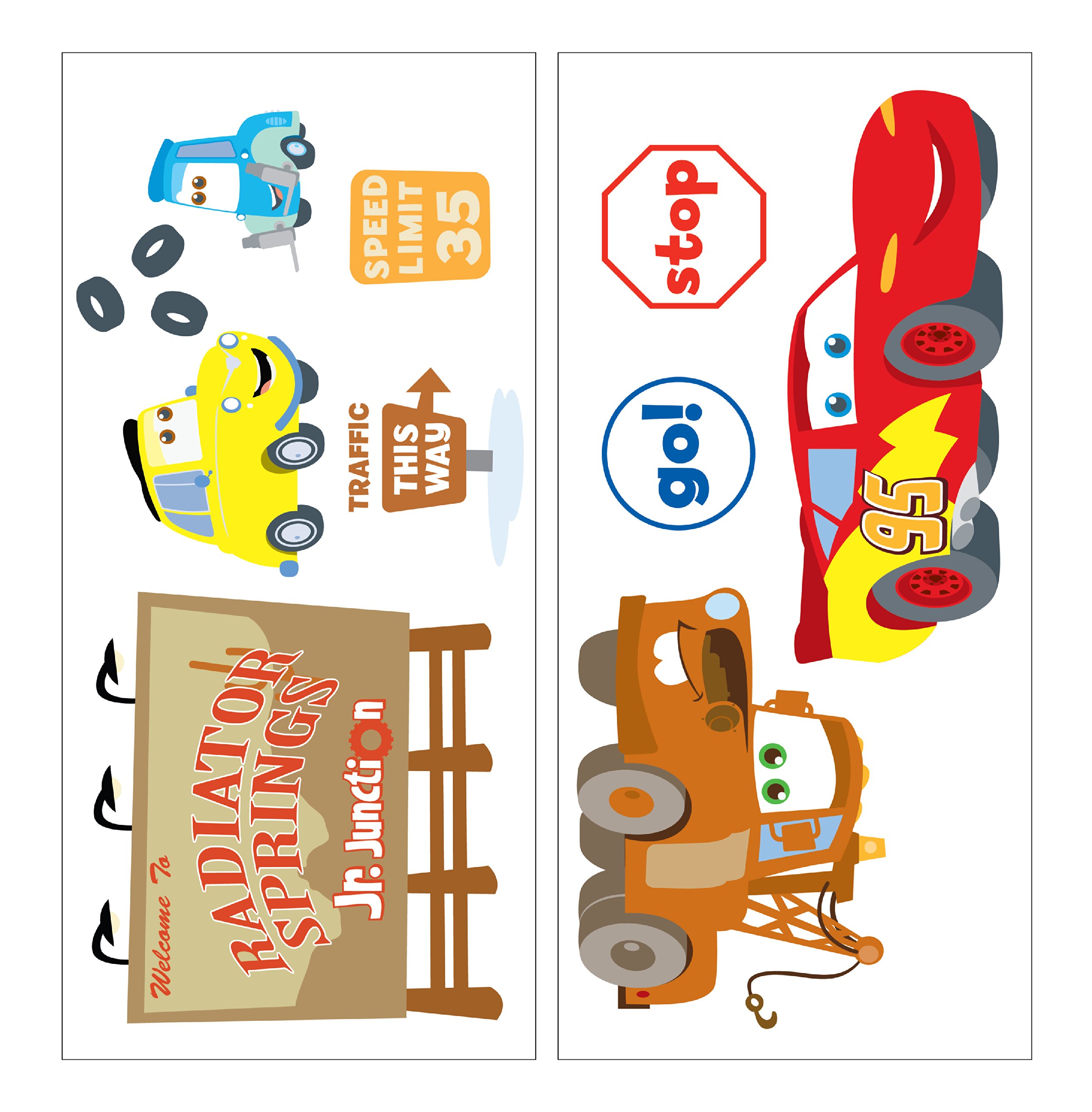 Disney Mi Amigo Winnie the Pooh pegatinas apliques adhesivos de pared con Winnie the Pooh, Piglet, Tigger y (descontinuado por fabricante) Cars