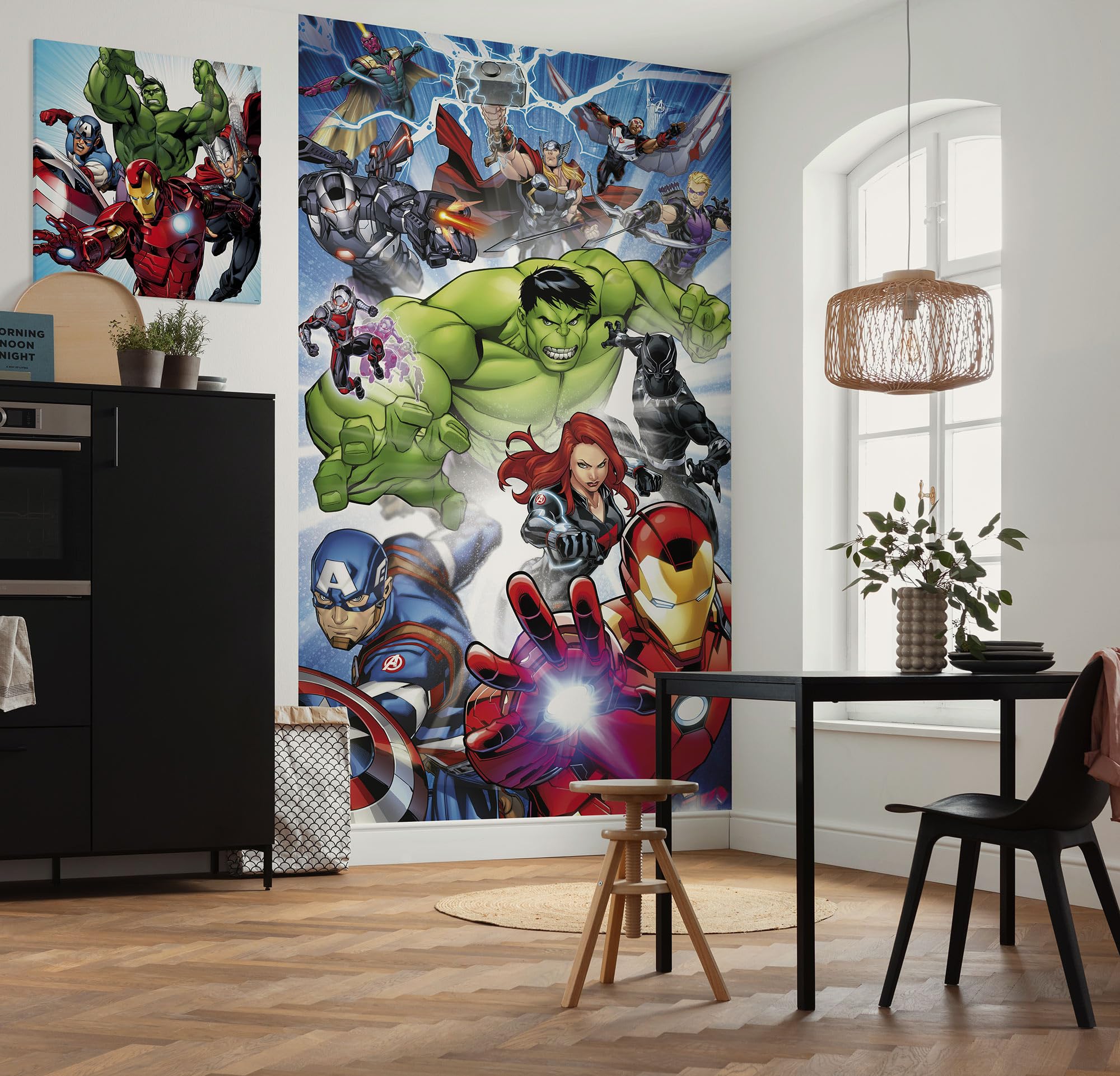 KOMAR Fotobehang vlies IADX2-091 Spider-Man Rooftop-Rockin 100x250 cm