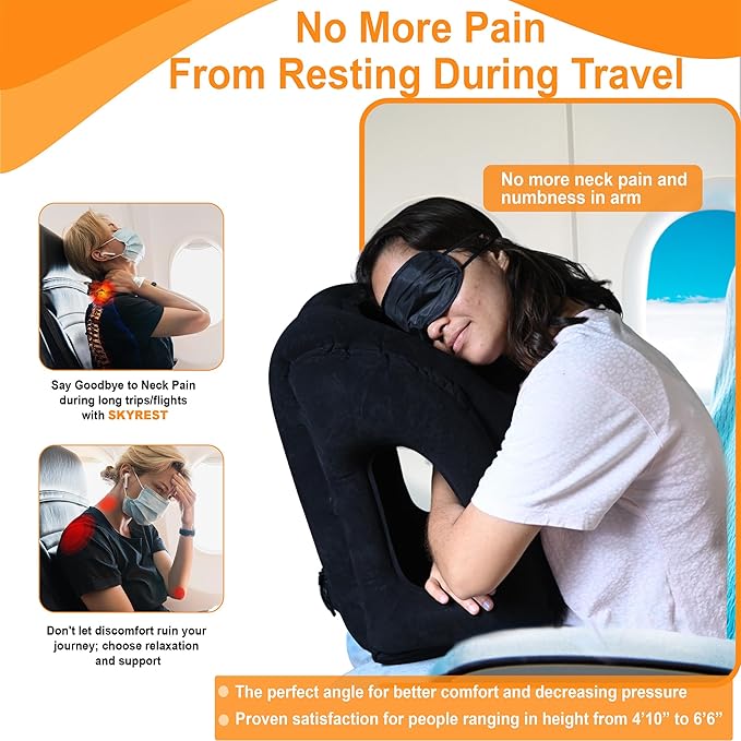 Almohada Inflable de Viaje con Soporte para Cuello Incluye Bolsa miniatura 6