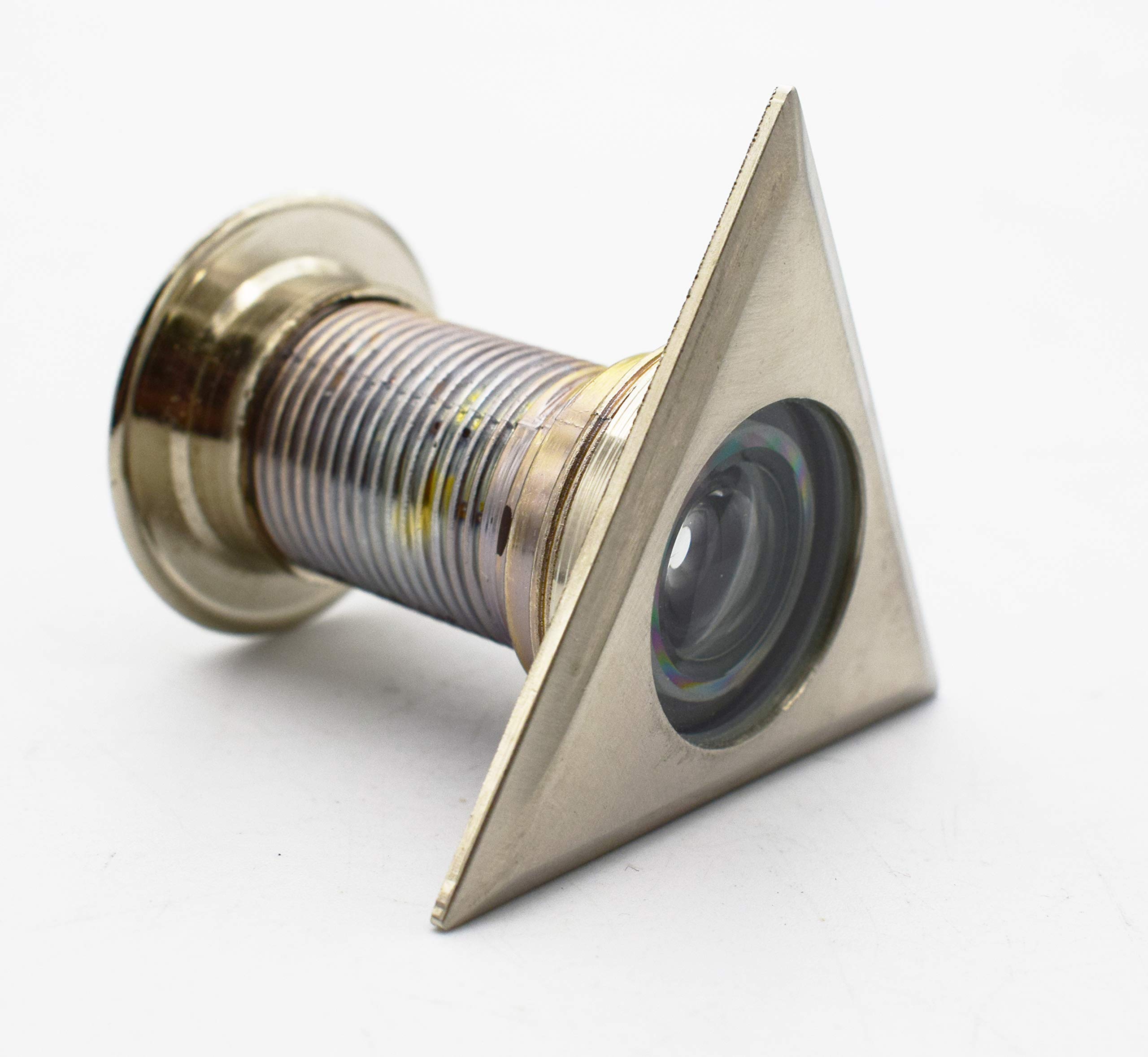 RAB Door Eye ABS 180 Degree Triangle Door Eyes Viewer for Main Door (Code:- BS03, Triangle, Finish:- Silver Matt, Pack of 1 PCS)