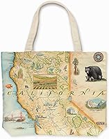 Vista 18 de Xplorer Maps Bolsa de lona con asas, bolsa de compras de comestibles de tela, bolsa reutilizable y ecológica, 100% algodón, lavable