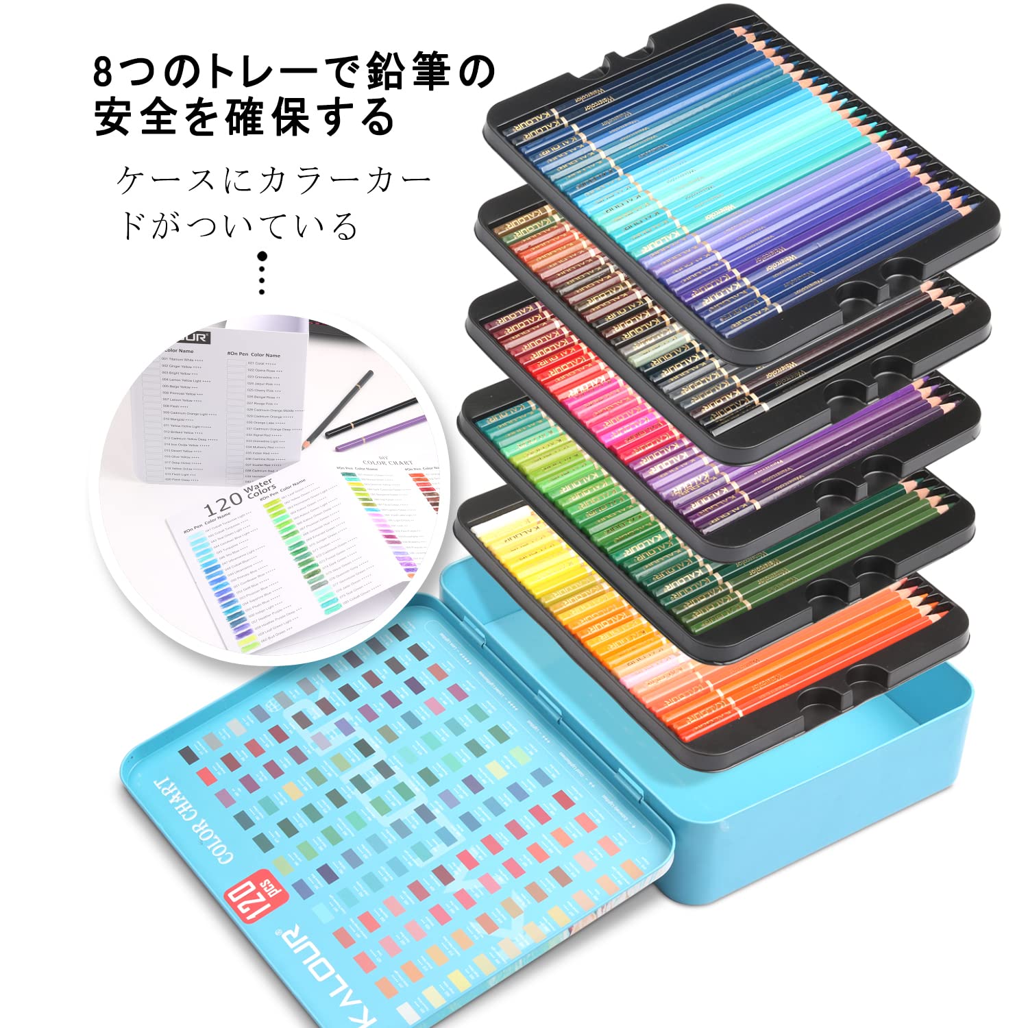 Amazon | CDEK 色鉛筆 水溶性色鉛筆 120色セット 学生さんと初心者専用