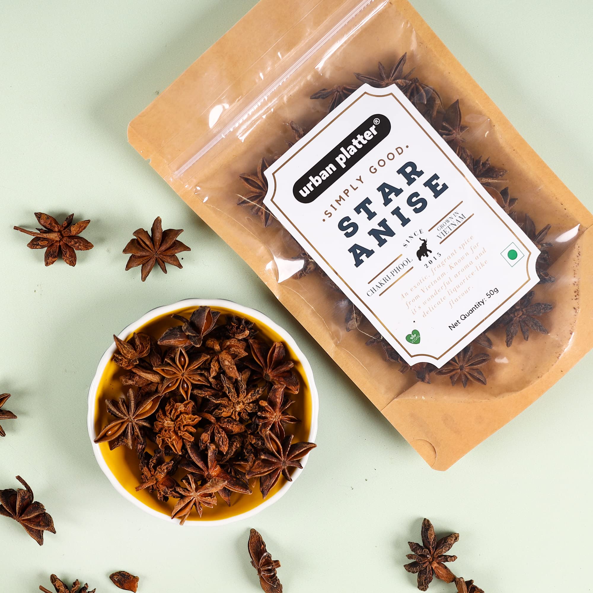 Urban Platter Asian Star Anise (Chakri Phool), 50g (Highly Aromatic, Imported from Vietnam) - Image 6 thumbnail