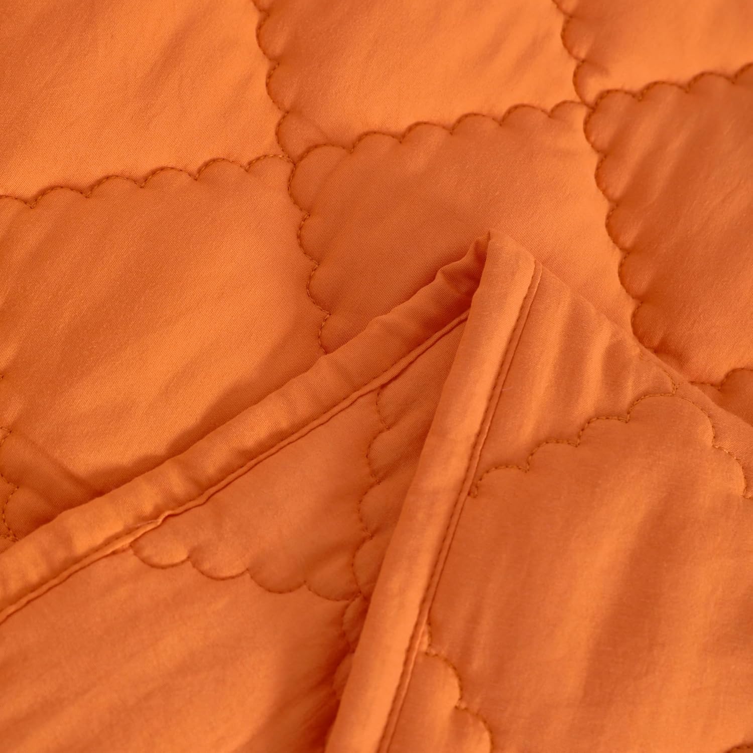 NTBAY Down Alternative Oversized Toddler Comforter, Super Soft and Warm Solid Color Baby Crib Quilted Blanket, 43x60 inches, Orange