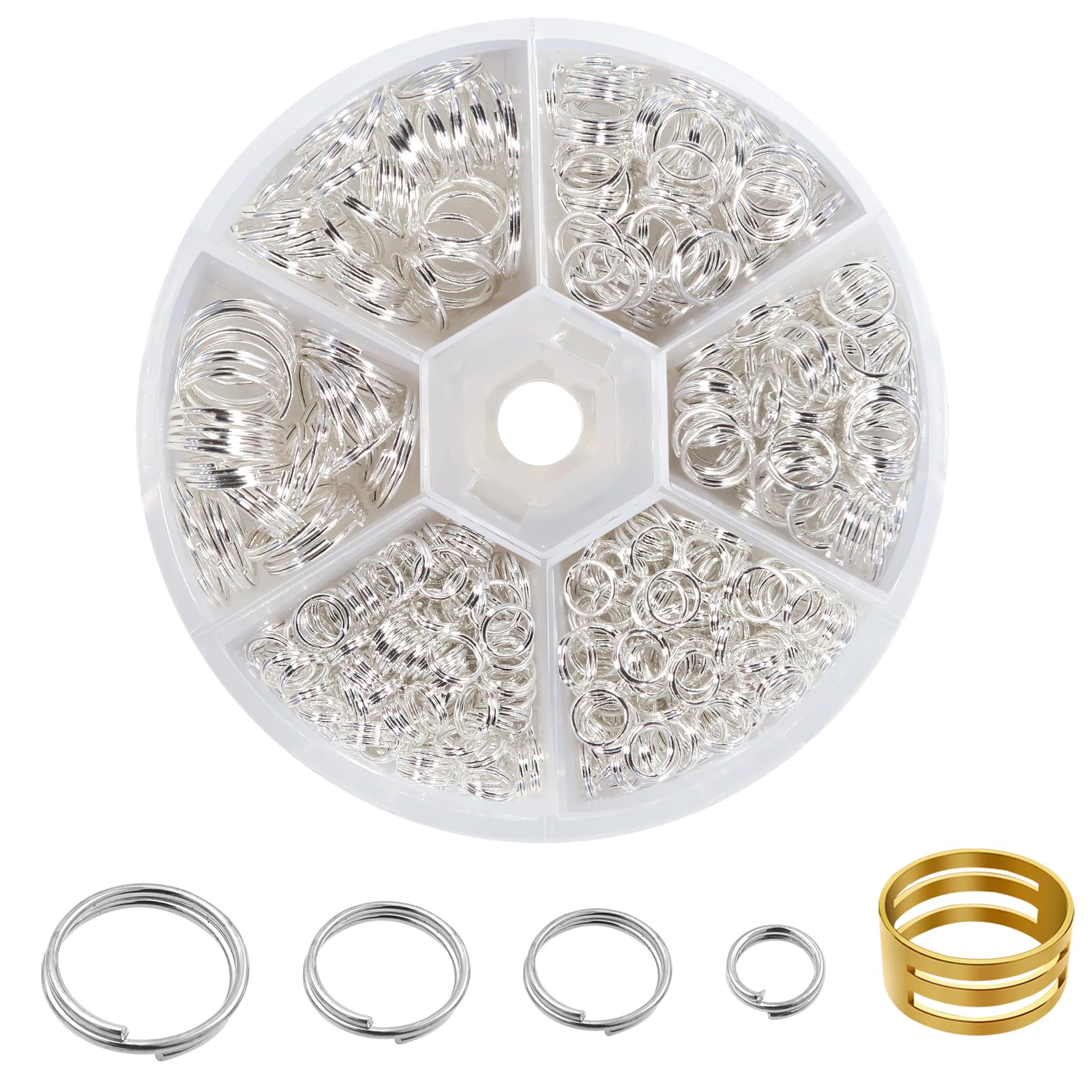 Anelli Aperti Per Gioielli Fai Da Te - Set Da 880 Pezzi In Oro 4-10mm | Connettori Per Braccialetti E Collane - Foto 4