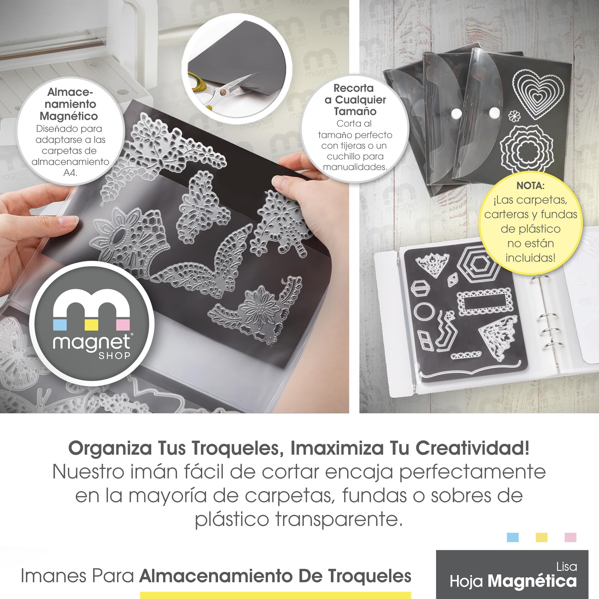 TMS A4 Feuilles magnétiques | Aimants artisanaux, feuilles flexibles de 0,4 mm pour stocker des découpes, des illustrations, des travaux manuels (0.75mm, Standard Strength, A4, 10 Sheets)