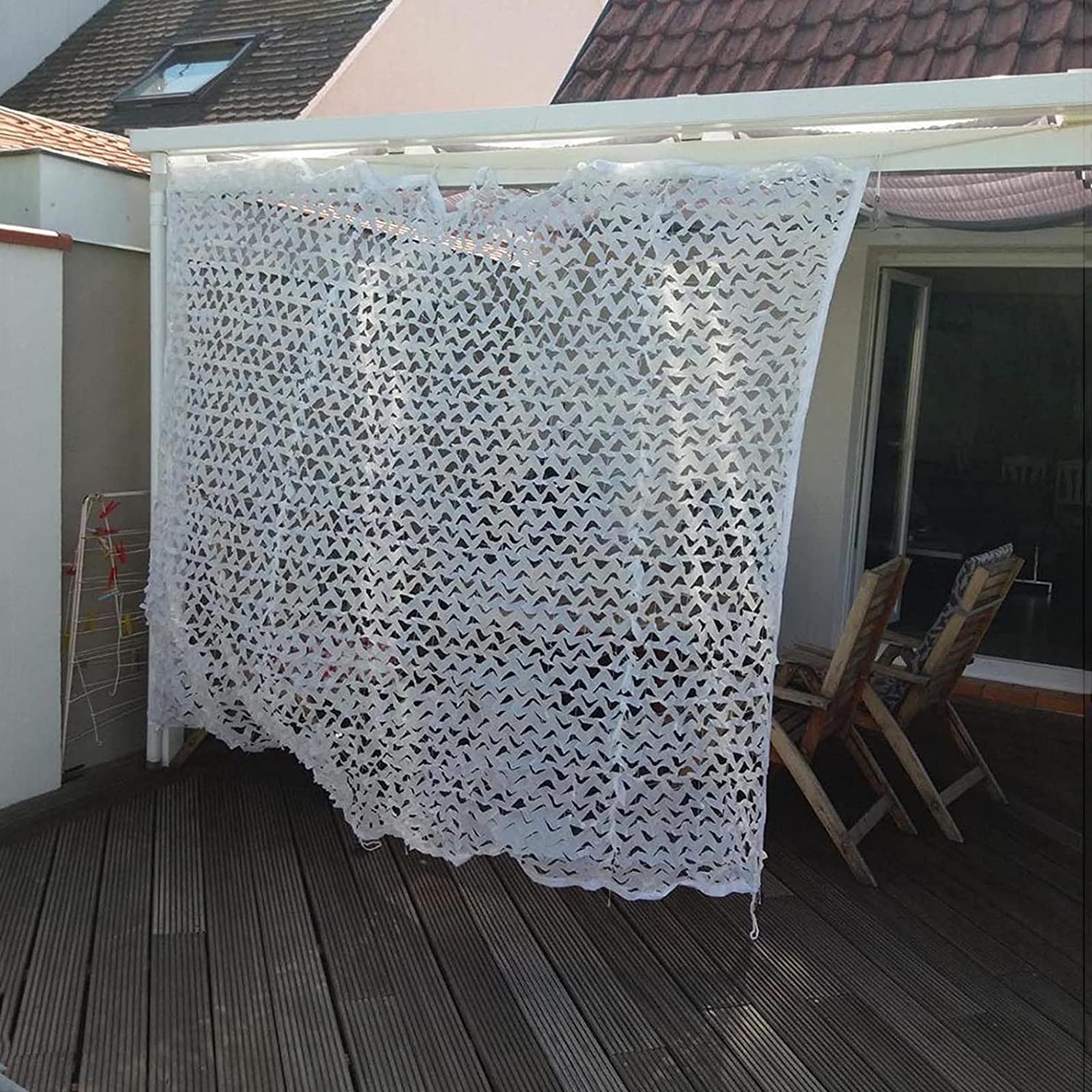 Rete Mimetica, Rete Mimetica da Giardino Bianca 3x3m, Rete Caccia