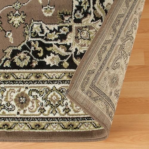 Miniatura 4 de Superior Halifax Collection - Alfombra de área de 0.315 in de altura con respaldo de yute, diseño tradicional elegante, alfombras tejidas de moda y