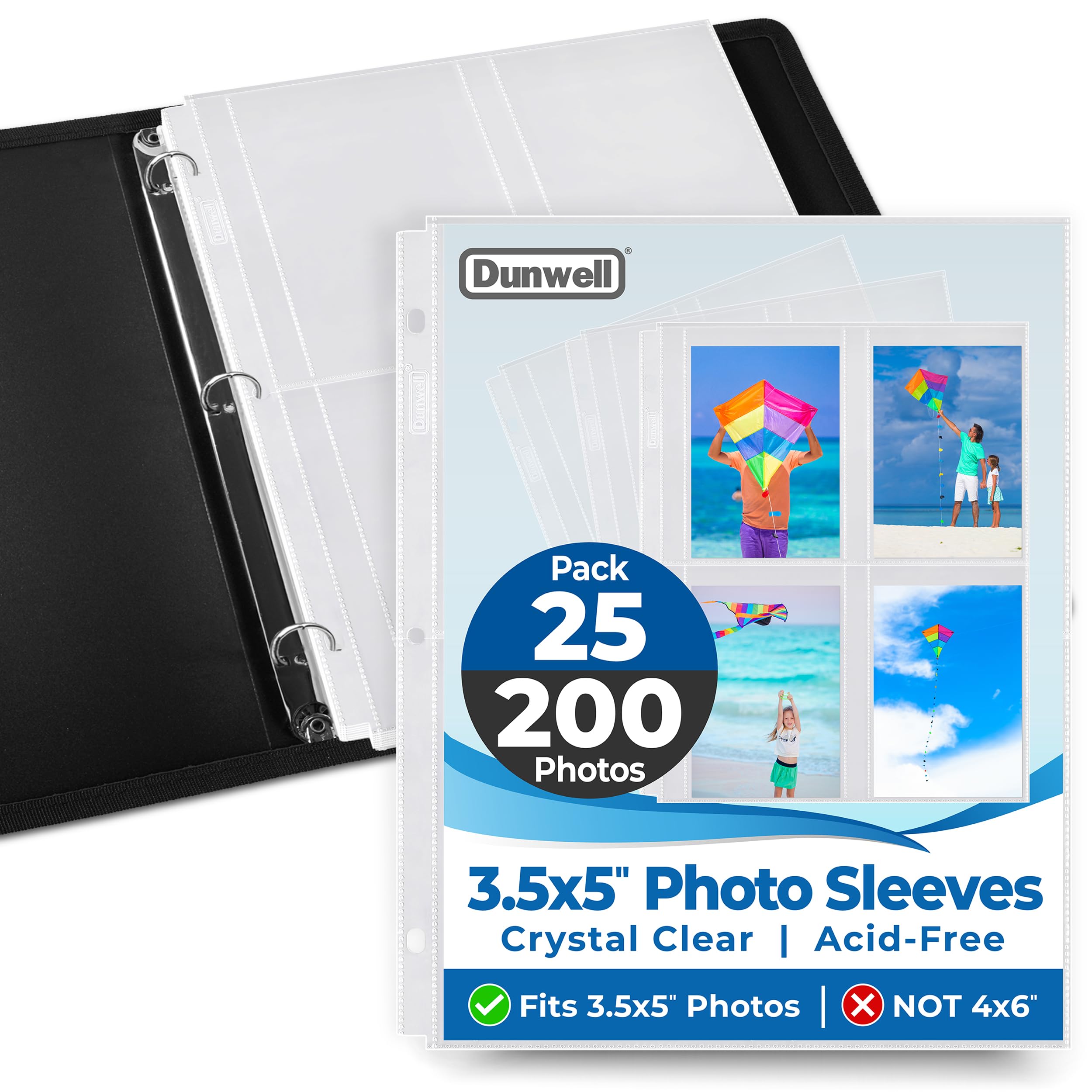 Amazon.com : Dunwell 3.5x5 Photo Sleeves for 3-Ring Binder (3.5x5