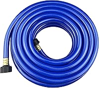 Vista 41 de Manguera de jardín de PVC de 1/2 pulgada, manguera de agua flexible con accesorios macho y hembra, sin fugas, resistente, para uso doméstico, al