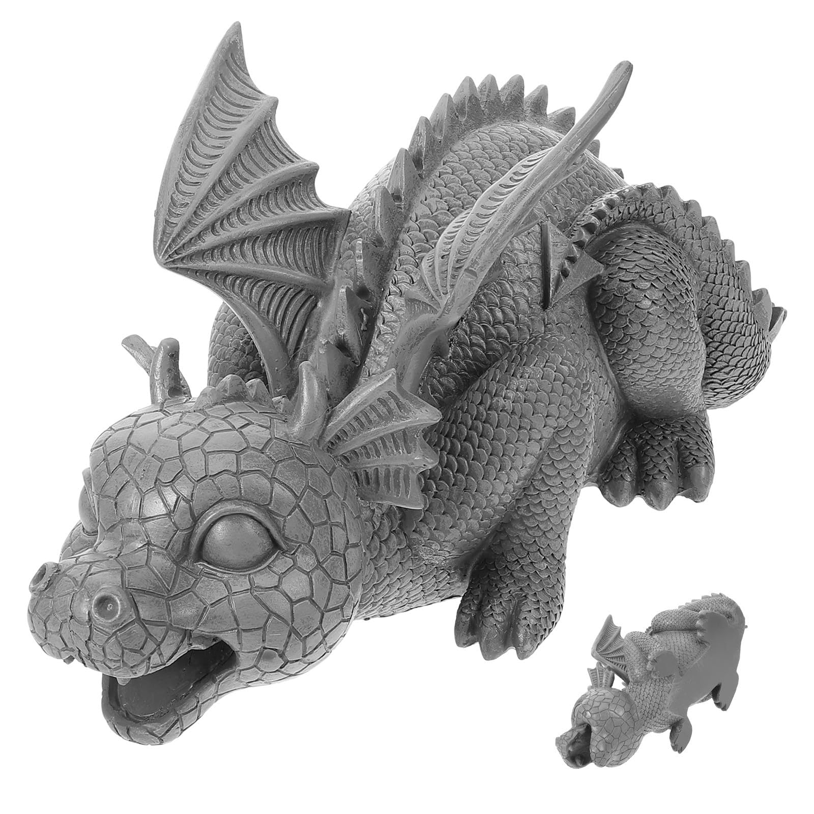 Drachenskulptur Statue aus Kunstharz, Westlicher Drache für Tischdekoration