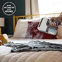 Vista 3 de Steamfast NOMAD - Vaporizador portátil de viaje para ropa, vaporizador de mano para ropa con calentamiento de 30 segundos, tiempo de vapor de 11