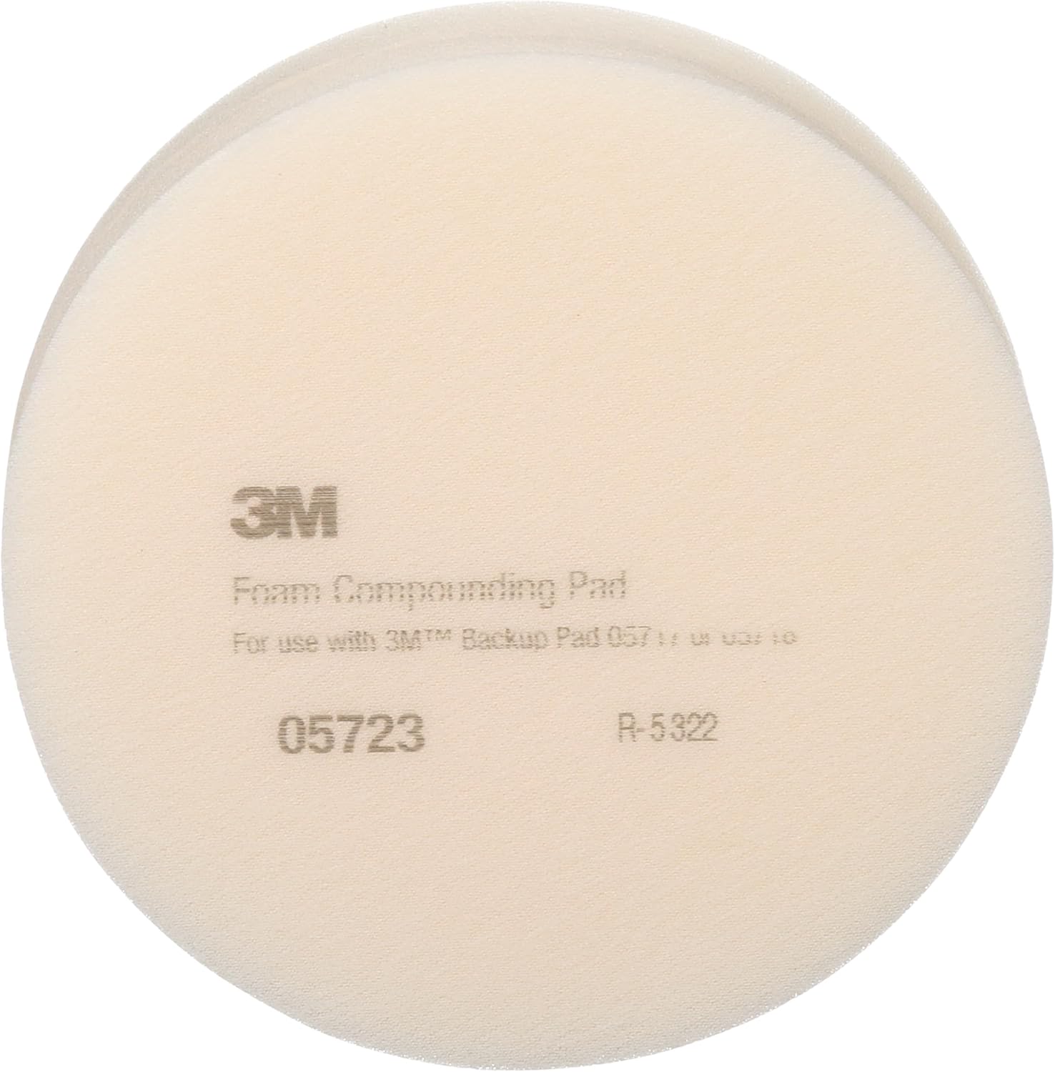 3M Foam Compounding Pad, 05723, Single Sided, Flat Back, Hook and Loop, 8 in (203.2 mm), 2 Pads/Bag - Image 9