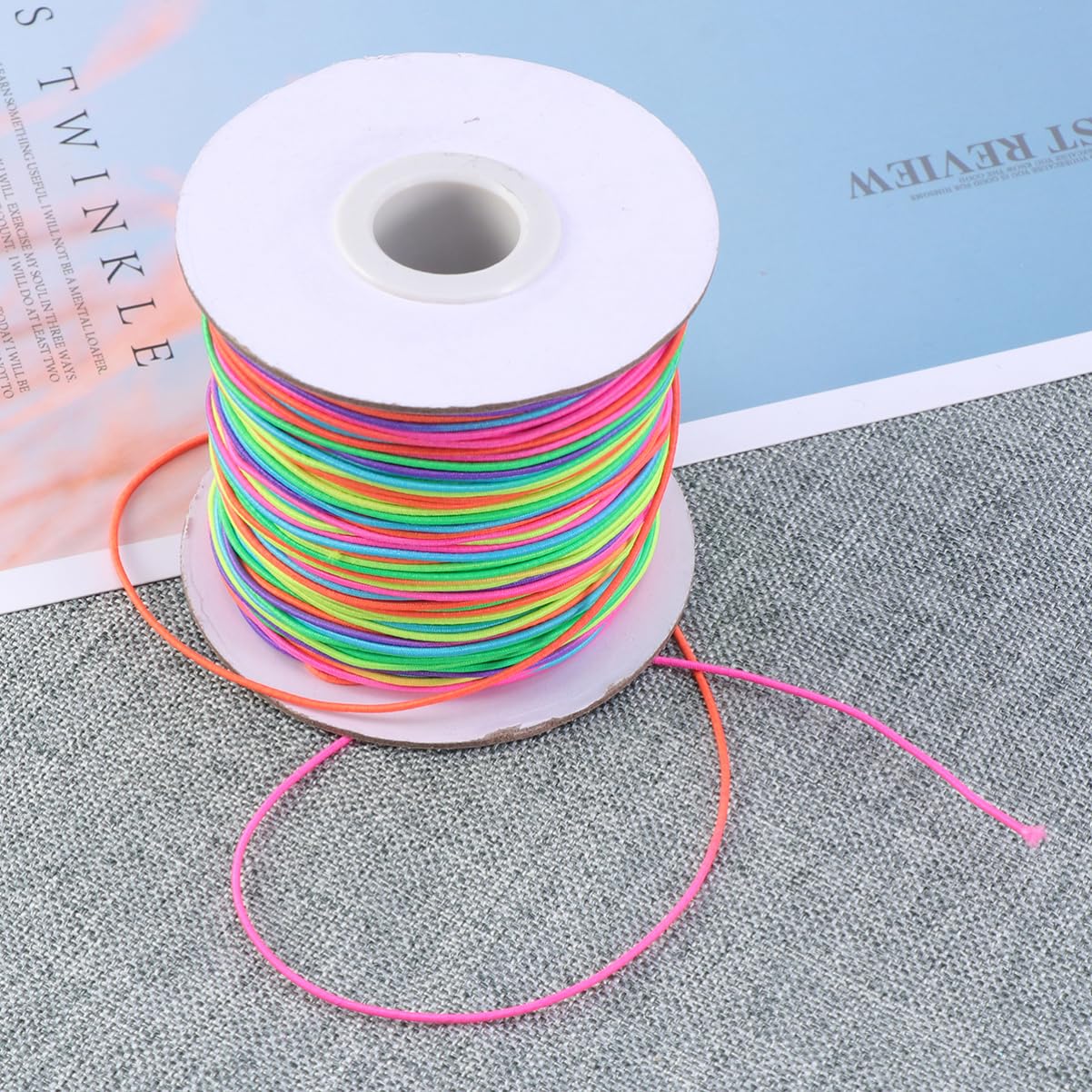 EXCEART Cordón Elástico para Bisutería 3 Piezas Cordones Elasticos Hilo Elástico Humedo Artesanías Hair Topper