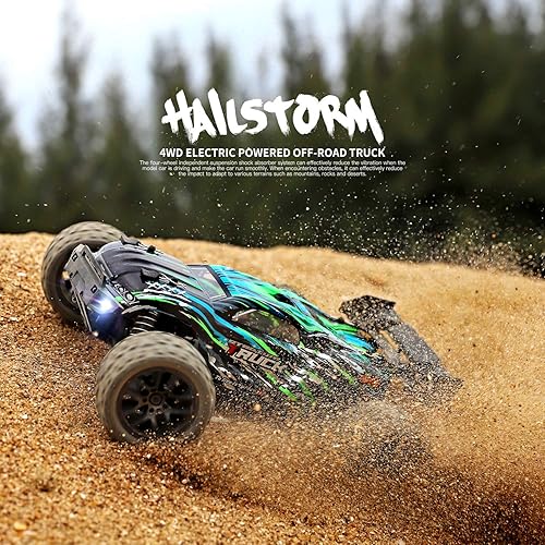 Miniatura 8 de HAIBOXING RC Cars Hailstorm, 36+ KM/H de alta velocidad 4WD escala 1:18 Eléctrico Impermeable Truggy Control Remoto Off Road Monster Truck con dos