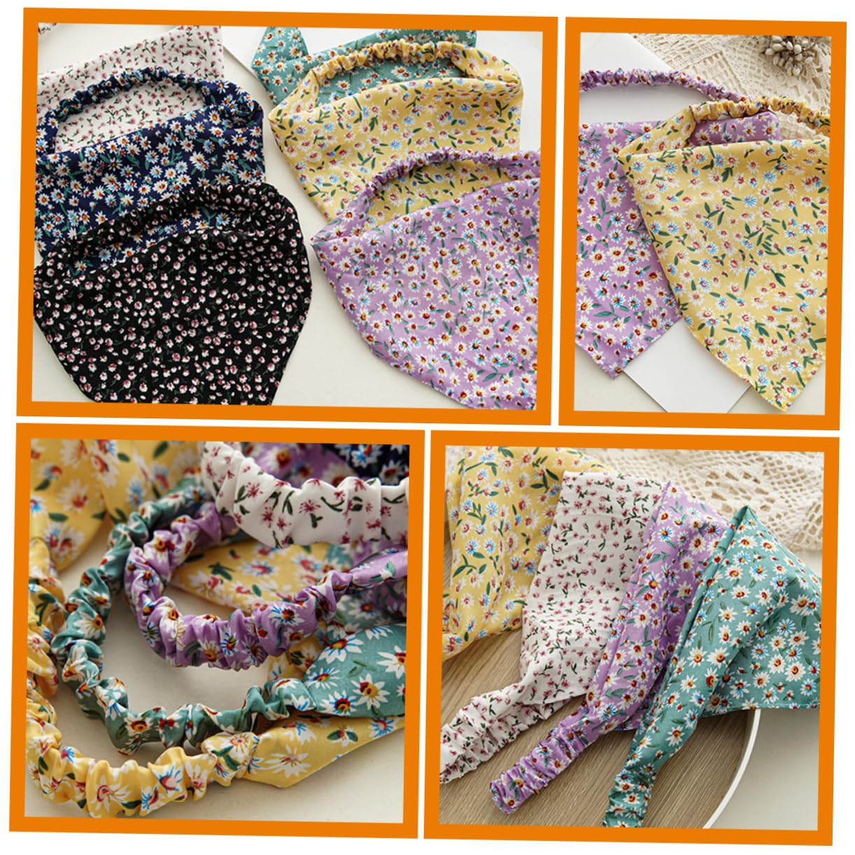 MAGICLULU 3 Juegos De Pañuelos Para El Pelo Diademas Pañuelos Para El Pelo Para Mujer Accesorios Estéticos Para El Cabello Turbante 6 Unidades X 3