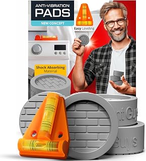 Silent Guys Heavy Duty Anti Vibration Pads for Washing Machine - 4 Washing Machine Anti Vibration Pads Washer Anti Vibration Pads Rubber Vibration Pad Washing Machine Pads for Anti Vibration Mat