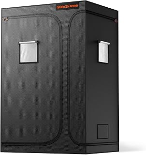 Spider Farmer 2 in 1 4x3 Grow Tent Pro-Grade, 48"x36"x72", with Observation Window and Floor Tray, 1680D Thicken Mylar Canvas, 4x3x6 for Indoor Hydroponic Growing for SF2000Pro, SE3000, G3000