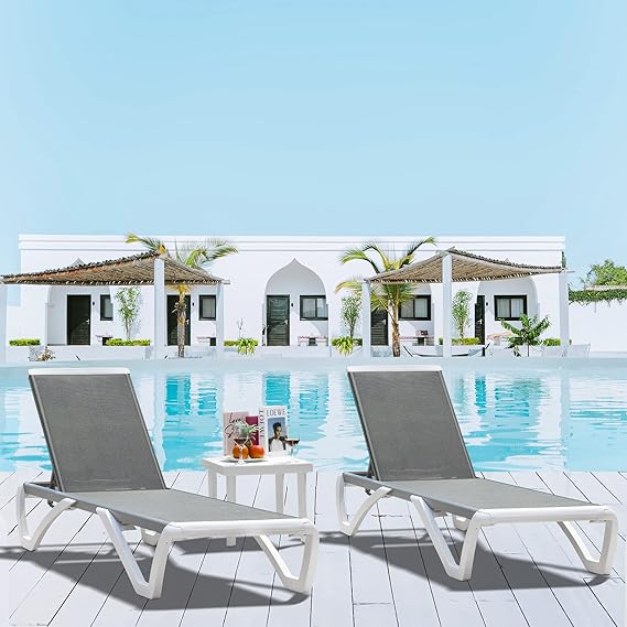 domi outdoor living Outdoor Chaise Lounge Adjustable