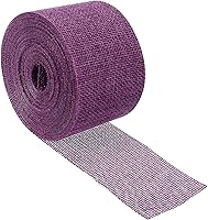 Vista 18 de PATIKIL Cinta de tela de arpillera de 2 pulgadas de ancho y 11 yardas, rollo de yute para fiestas, hogar, bricolaje, decoración de envoltura