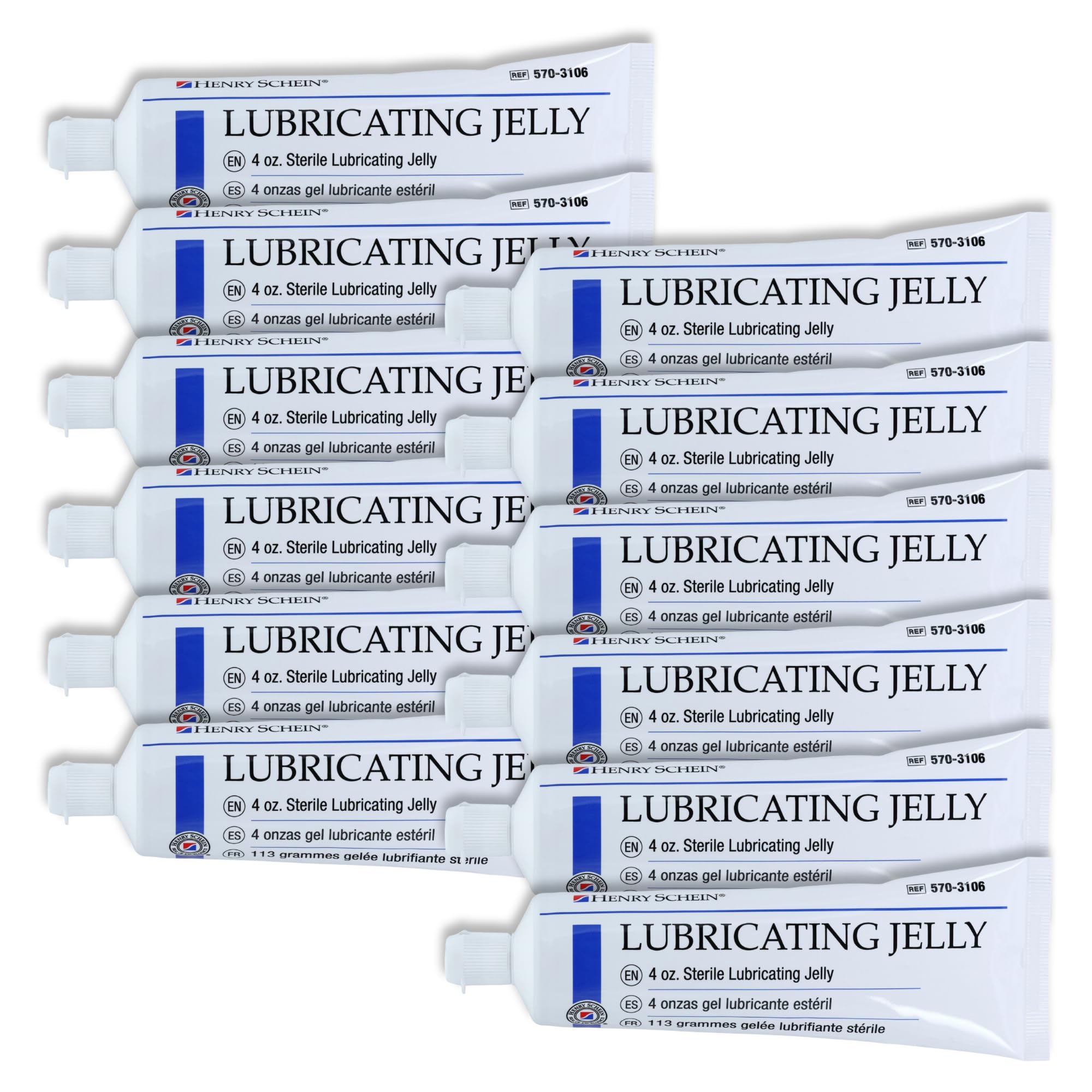 Henry Schein Sterile Lubricating Jelly 4oz Tube, Water Soluble, 12 Ct